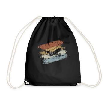 Airplane Airplane - Drawstring Bag - black - Front