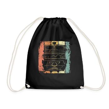 Railroad - Drawstring Bag - black - Front