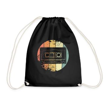 Cassette musique - Sac de sport léger - noir - Devant
