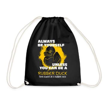 Squeaky Duck Ducks - Drawstring Bag - black - Front