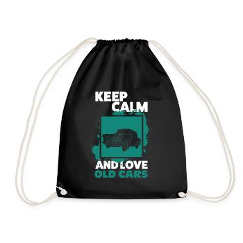 Oldtimer Car - Drawstring Bag - black - Front