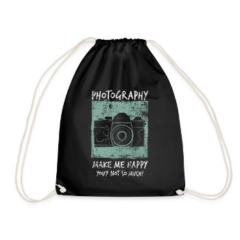 Photography Camera - Drawstring Bag - black - Front