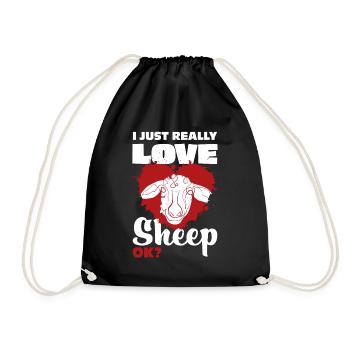 Sheep Farmer - Drawstring Bag - black - Front