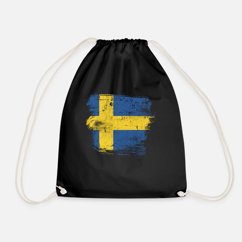 Schweden - Turnbeutel - Schwarz