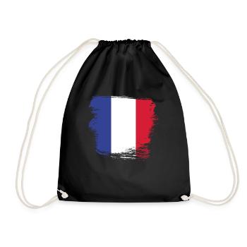 France French flag - Drawstring Bag - black - Front