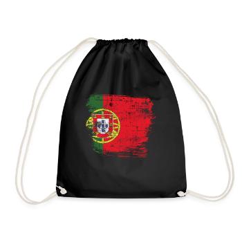 Portugal - Drawstring Bag - black - Front