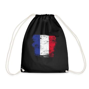 Drapeau de la France - Sac de sport léger - noir - Devant