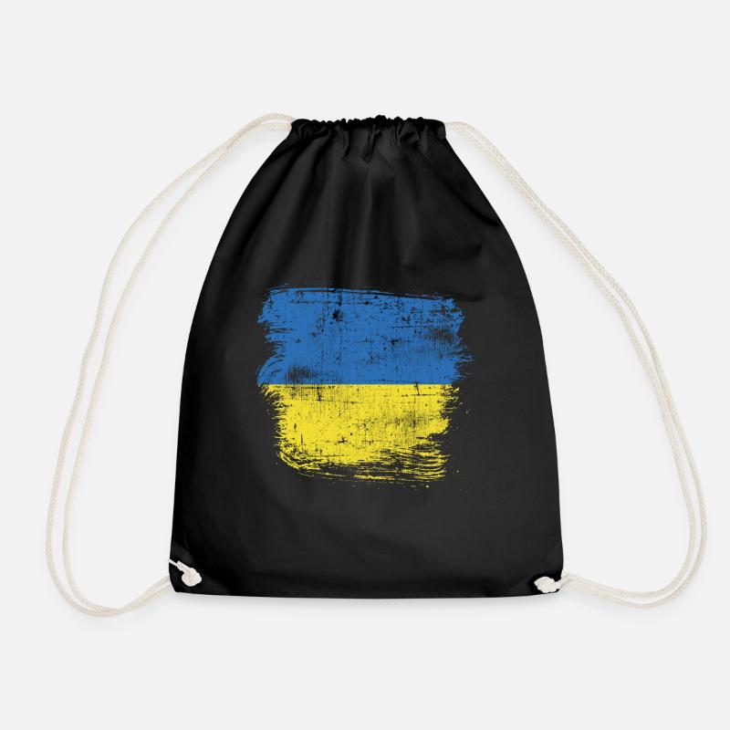 Ukraine Flagge - Turnbeutel - Schwarz