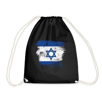 Israel Flag - Drawstring Bag - black - Front