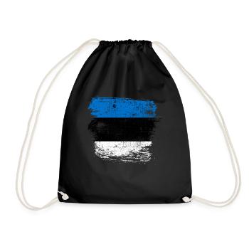 Estonia - Drawstring Bag - black - Front