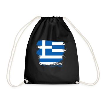 Grèce Drapeau - Sac de sport léger - noir - Devant