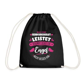 Cleaning lady Cleaner - Drawstring Bag - black - Front