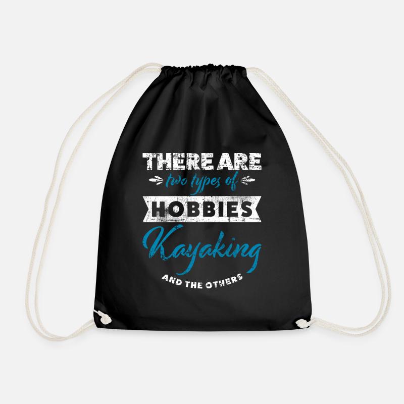 Kayak - Drawstring Bag - black