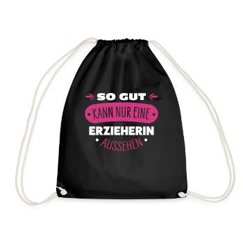 Erzieherin - Turnbeutel - Schwarz - Vorne
