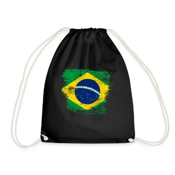 Brazil - Drawstring Bag - black - Front