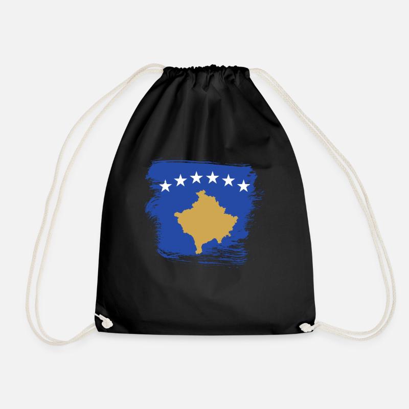 Kosovo Flagge - Turnbeutel - Schwarz