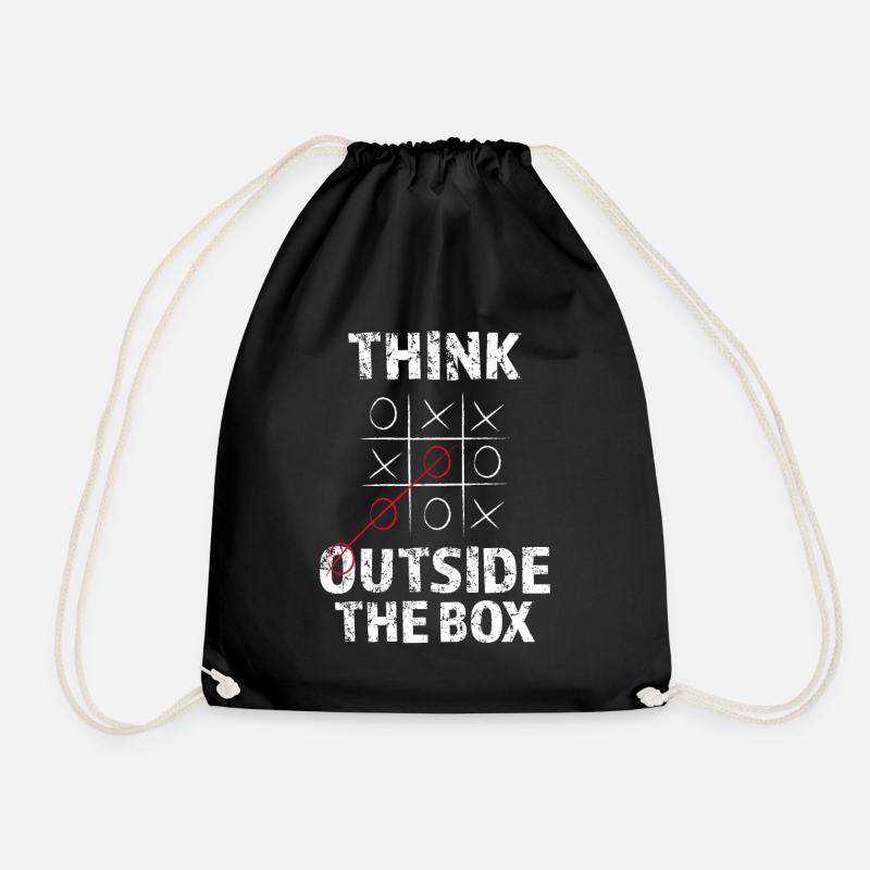 Philosophy Thinking - Drawstring Bag - black