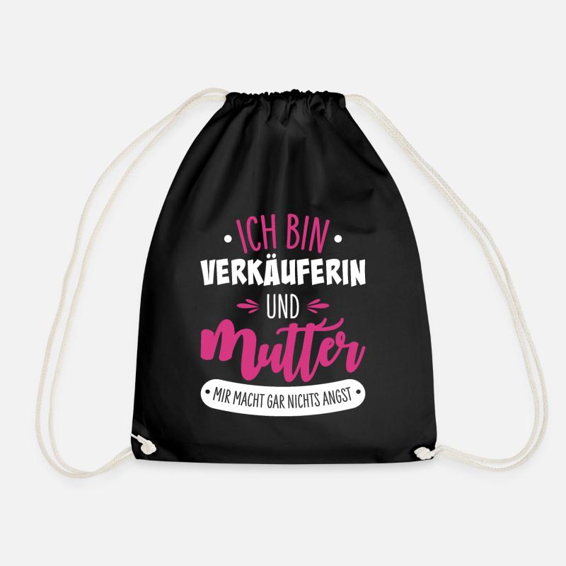 Verkäuferin Mutter - Turnbeutel - Schwarz