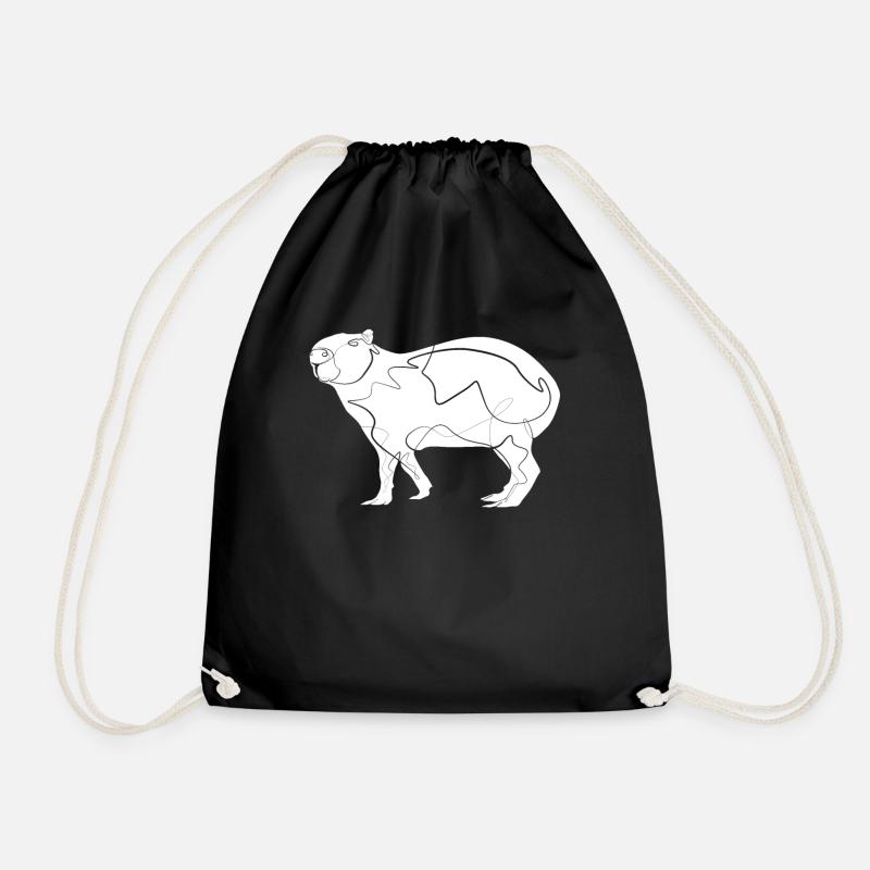 Capybara - Turnbeutel - Schwarz