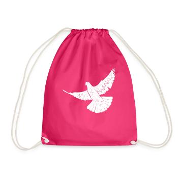 Taube - Turnbeutel - Fuchsia - Vorne
