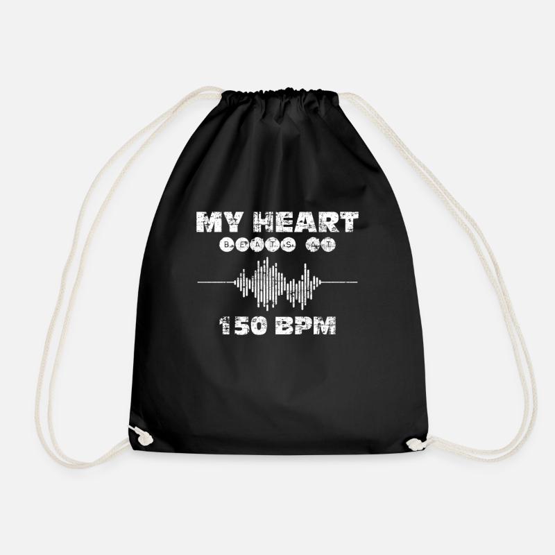 Techno Music - Drawstring Bag - black