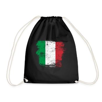 Italy - Drawstring Bag - black - Front