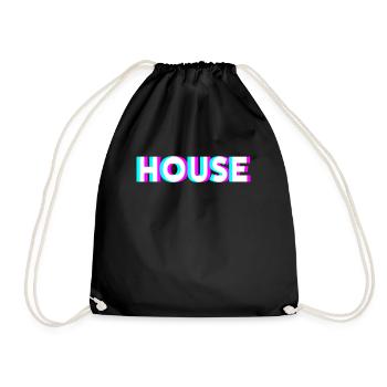 House - Drawstring Bag - black - Front