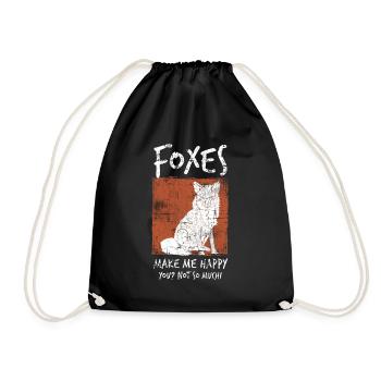 Fuchs - Turnbeutel - Schwarz - Vorne