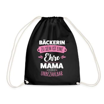 Boulanger maman - Sac de sport léger - noir - Devant