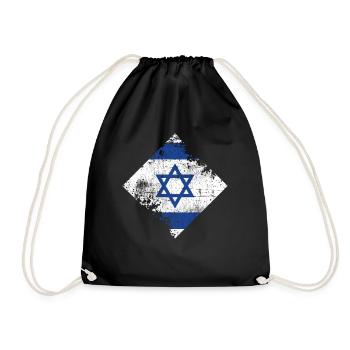 Israel - Turnbeutel - Schwarz - Vorne
