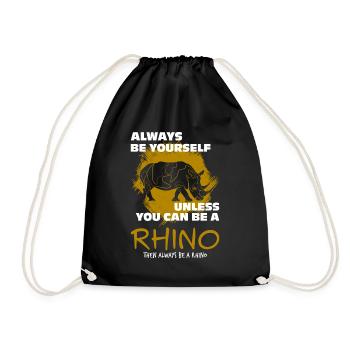 Rhinocéros - Sac de sport léger - noir - Devant