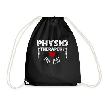 Physiotherapeut - Turnbeutel - Schwarz - Vorne