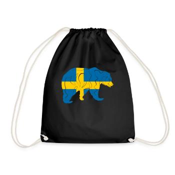 Suède - Sac de sport léger - noir - Devant