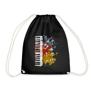 Klavier - Turnbeutel - Schwarz - Vorne