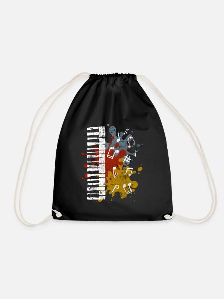 Piano - Drawstring Bag - black