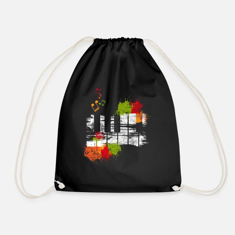 Piano - Drawstring Bag - black