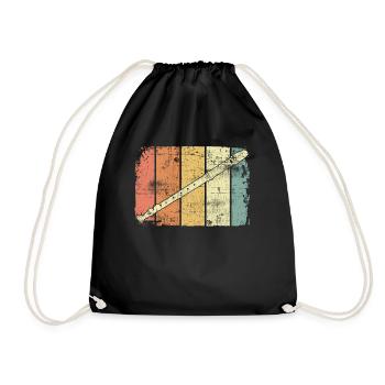 Flute - Drawstring Bag - black - Front
