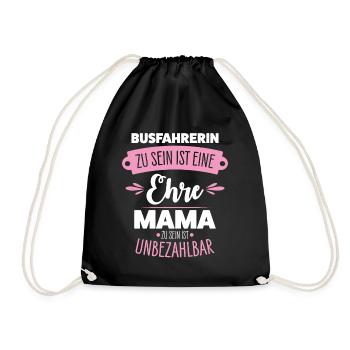 Busfahrerin Mama - Turnbeutel - Schwarz - Vorne
