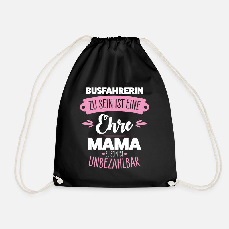 Busfahrerin Mama - Turnbeutel - Schwarz