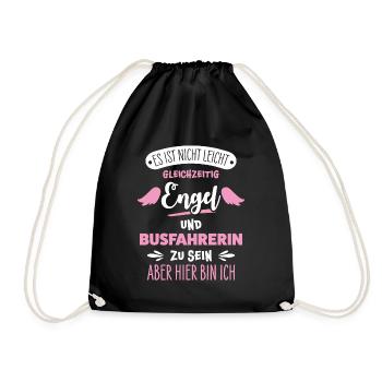 Busfahrerin - Turnbeutel - Schwarz - Vorne