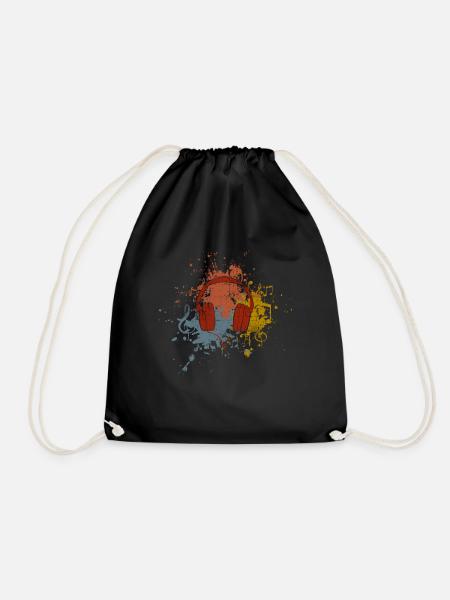 Music - Drawstring Bag - black