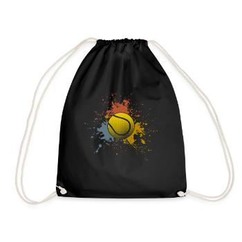 Tennis - Turnbeutel - Schwarz - Vorne