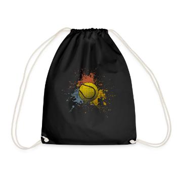 Tennis - Turnbeutel - Schwarz - Vorne