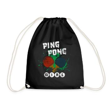 Ping-pong fille - Sac de sport léger - noir - Devant