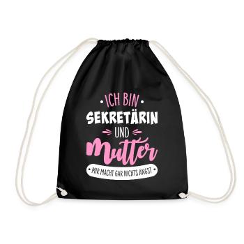 Sekretärin - Turnbeutel - Schwarz - Vorne