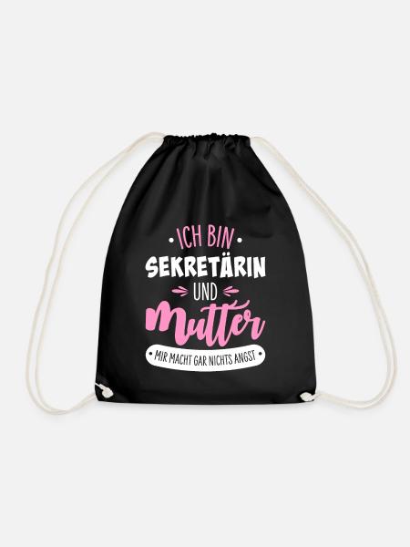 Sekretärin - Turnbeutel - Schwarz