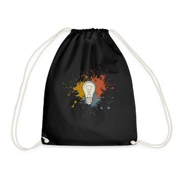 Light bulb - Drawstring Bag - black - Front