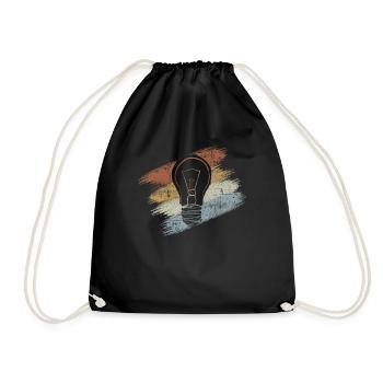 Light bulb - Drawstring Bag - black - Front