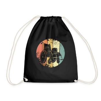 Fauteuil roulant rétro - Sac de sport léger - noir - Devant