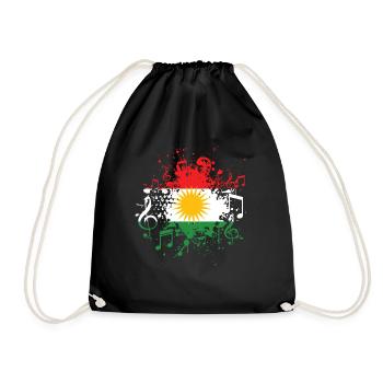 Kurds Music Kurdistan - Drawstring Bag - black - Front
